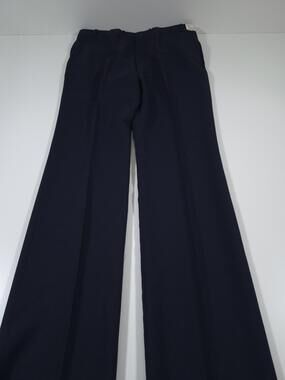 VTG Jaymar Dress Pants Mens 38x36 Blue Polyester Wool Flat Front Unhemmed